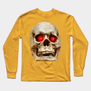 Skull with glowing eyes Long Sleeve T-Shirt